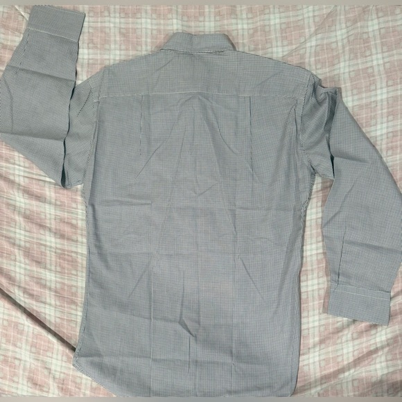 Brioni Made in Italy Dress Shirt Men’s XL 22” P2P – Gray Micro-Check Luxury NWOT - Picture 13 of 15